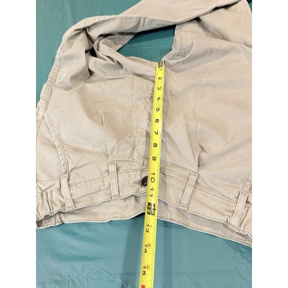 AG Adriano Goldschmied THE ROMAN  Women Sz 31R Skinny Pleated Beige Hiking Pants